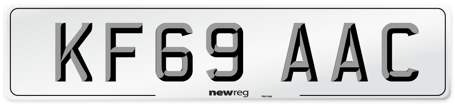 KF69 AAC Number Plate from New Reg